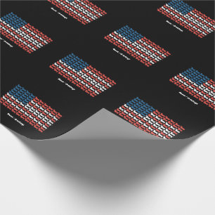 Papier Cadeau Dachshund 4 juillet Drapeau américain patriotique