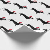 Papier Cadeau Dachshund à Noël (Coin)