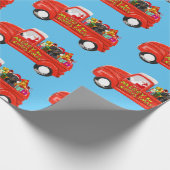 Papier Cadeau Dachshund Chien dans la livraison de Noël Camion (Coin)