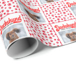 Papier Cadeau Dachshund Christmas Chien de chiot Drôle Weenie Ch<br><div class="desc">Préparez-vous à envelopper vos cadeaux dans un style festif avec notre Dachshund Christmas Puppy Picture Funny Weenie Dog Wrapping Paper! Doté d'un adorable chiot en dachshund décoré dans la joie des fêtes, ce papier d'emballage personnalisé est parfait pour les amoureux de les chiens. Que vous fassiez des cadeaux de famille,...</div>