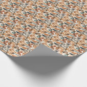 Papier Cadeau Dachshund Dreams aquarelle transparente motif (Coin)