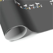 Papier Cadeau Dachshund Friends (Coin rond)