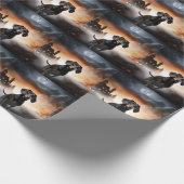 Papier Cadeau Dachshund Halloween Épouvantable (Coin)