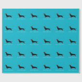 Papier Cadeau Dachshund Joyeux Design d'anniversaire (Plat)