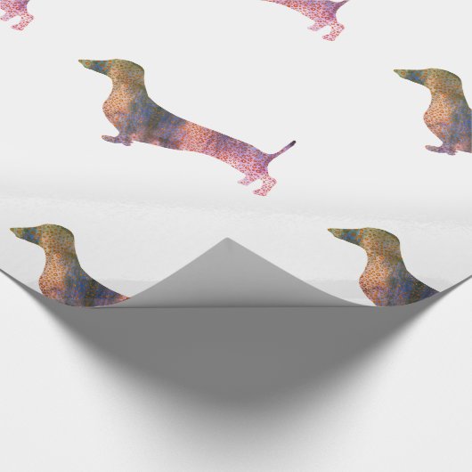 Papier Cadeau Dachshund léopard (Coin)