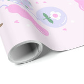 Papier Cadeau Dachshund Lovers Chien Chiot Chiot Ballons d'anniv (Coin rond)