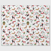 Papier Cadeau Dachshund Poodé Dobie Chien Chien Chien Chien Chie (Plat)