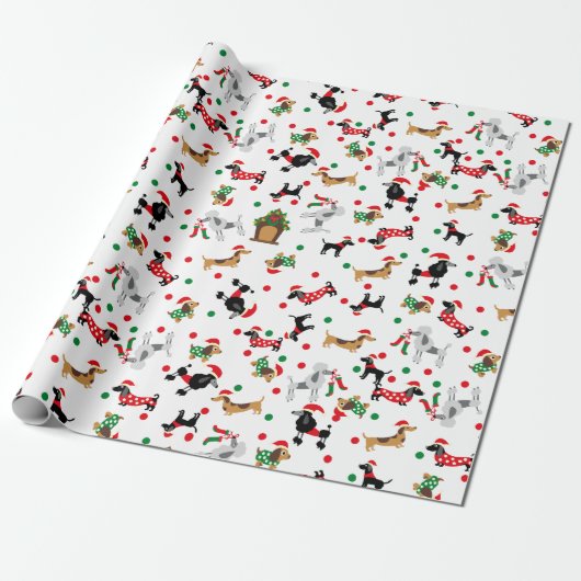 Papier Cadeau Dachshund Poodé Dobie Chien Chien Chien Chien Chie (Déroulé)