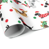 Papier Cadeau Dachshund Poodé Dobie Chien Chien Chien Chien Chie (Coin rond)