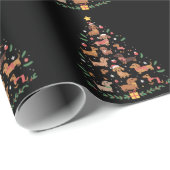 Papier Cadeau Dachshund Propriétaire de chiens Amoureux de les c (Coin rond)