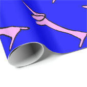 Papier Cadeau Dachshund rose Abstrait (Coin rond)