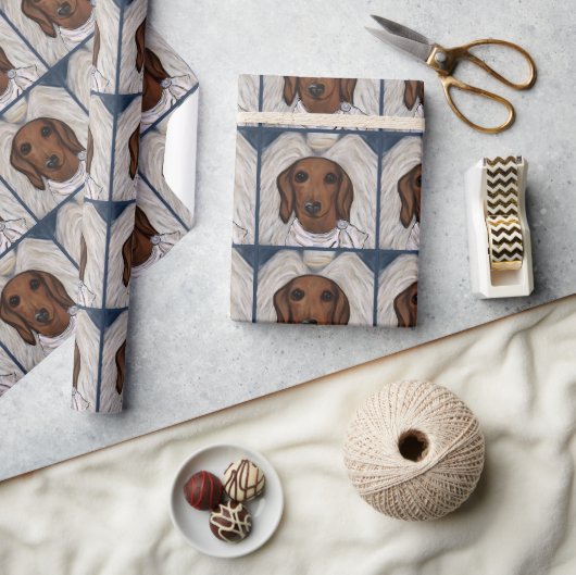 Papier Cadeau Dachshund Rouge (Artisanat)