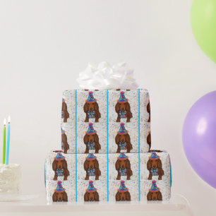Papier Cadeau Dachshund roux à poils longs
