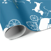 Papier Cadeau Dachshund Wiener Chien Baby shower Blue Boy (Coin rond)