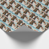 Papier Cadeau Dachshund Winter Wonderland Christmas Joy (Coin)
