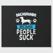 Papier Cadeau Dachshunds Avec Mes Amis (Plat)