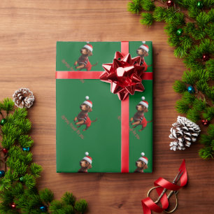 Papier Cadeau Dachsing Through The Snow Dachshund Chien Saucisse