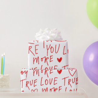 Papier Cadeau Dactylographie Amour