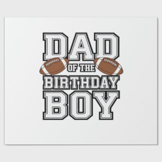 Papier Cadeau Dad of the Birthday Boy Football Lover Family birt