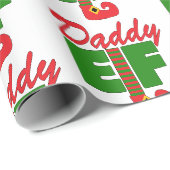 Papier Cadeau Daddy Elf (Coin rond)