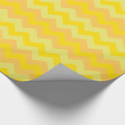 Papier Cadeau Daffodil Papier à envelopper jaune, Chevrons (Coin)