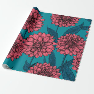 Papier Cadeau Dahlias