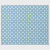 Papier Cadeau Dainty Daisy Pattern on Light Blue Wrapping Paper (Plat)