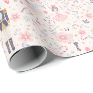 Papier Cadeau Dainty Nutcracker Ballet Soft Pastel rose