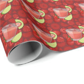 Papier Cadeau Daiquiri aux fraises (Coin rond)