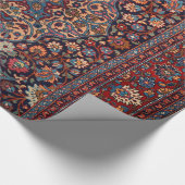 Papier Cadeau Daisée rouge bleue perse inhabituelle (Coin)