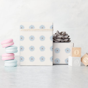 Papier Cadeau Daisy bleu clair