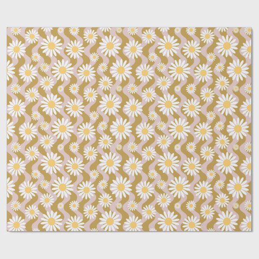 Papier Cadeau Daisy Boho Floral (Plat)