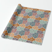 Papier Cadeau Daisy Colorée Rétro (Déroulé)