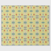 Papier Cadeau Daisy Floor avec nom (Plat)
