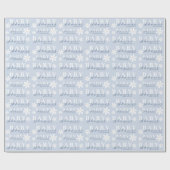 Papier Cadeau Daisy Garden Baby shower Dusty Blue (Plat)