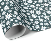 Papier Cadeau Daisy gift wrapping paper (Coin rond)