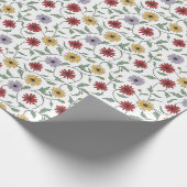 Papier Cadeau Daisy Pattern Doodle Pen and Ink Style (Coin)