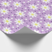 Papier Cadeau daisy points lilas (Coin)