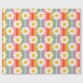 Papier Cadeau Daisy Rétro (Plat)