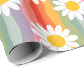 Papier Cadeau Daisy Rétro (Coin rond)