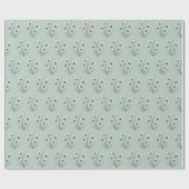 Papier Cadeau Daisy Sketch Sur Sage Green (Plat)