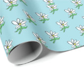 Papier Cadeau Daisy Wrapping Paper  (Coin rond)