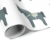 Papier Cadeau Dala horse (Coin rond)