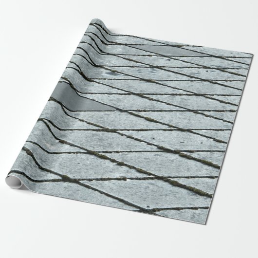 Papier Cadeau Dallage gris en béton (Déroulé)