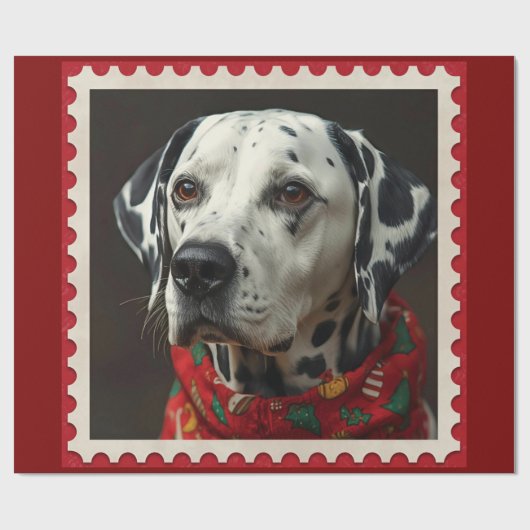 Papier Cadeau Dalmatian christmas (Plat)