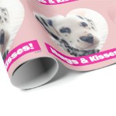 Papier Cadeau Dalmatian Heart Nose (Coin rond)
