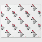 Papier Cadeau Dalmatie de Noël (Plat)