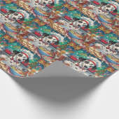 Papier Cadeau Dalmatie : Noël festif (Coin)