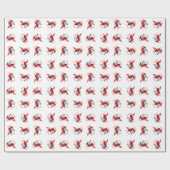 Papier Cadeau Dalmatien Joyeuses Fêtes (Plat)