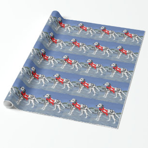 Papier Cadeau Dalmatien Joyeux Noël